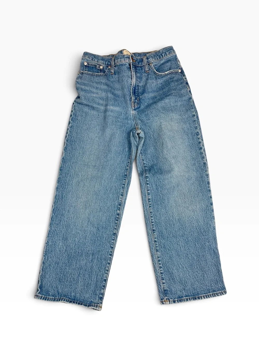 Madewell Blue High-Rise Wide-Leg Jeans